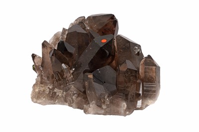 Lot 59 - A LARGE SMOKY QUARTZ CLUSTER