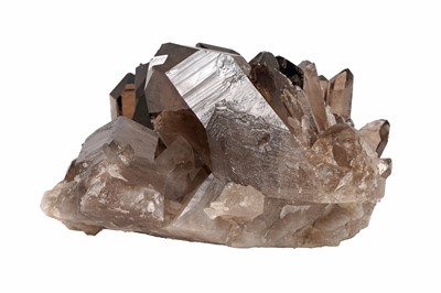 Lot 59 - A LARGE SMOKY QUARTZ CLUSTER