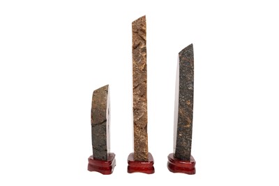 Lot 55 - THREE AGATE GEODES ON STANDS