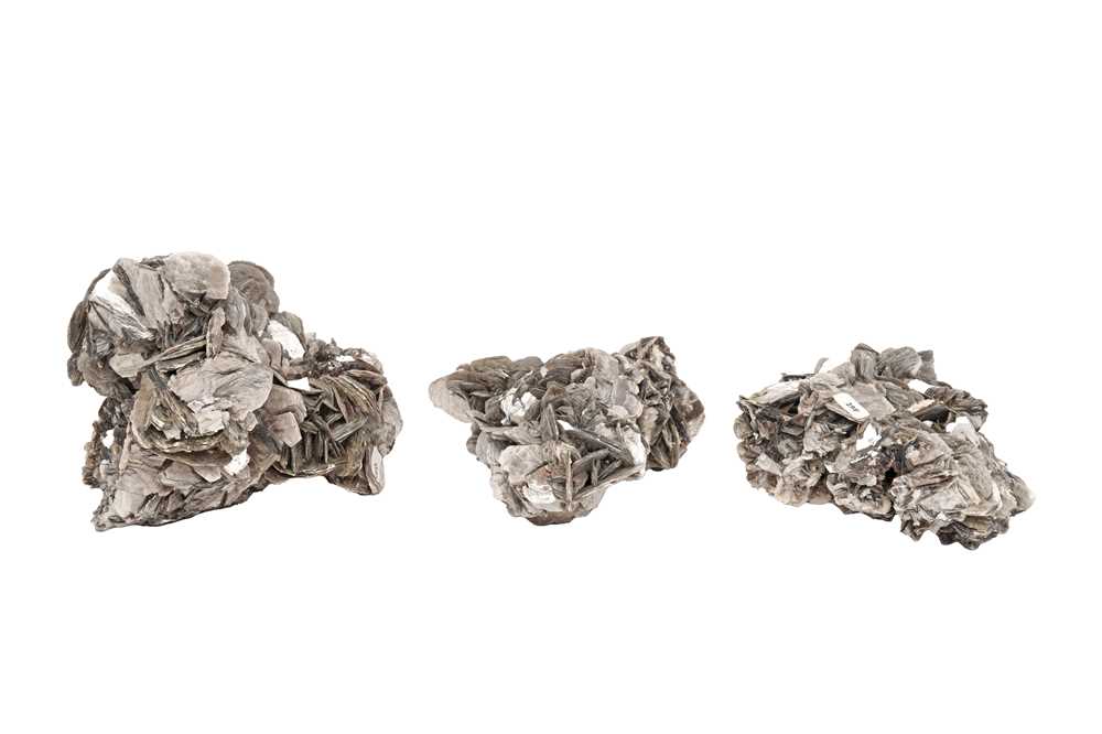 Lot 66 - A GROUP OF THREE NATURAL MUSCOVITE SPECIMENS