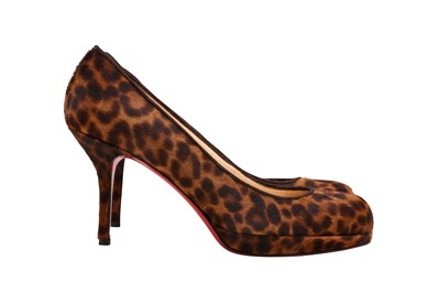 Lot 61 - Christian Louboutin Leopard Prorata Heeled Pump - Size 37.5