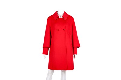 Lot 36 - Max Mara Studio Red Angora Coat - Size 14