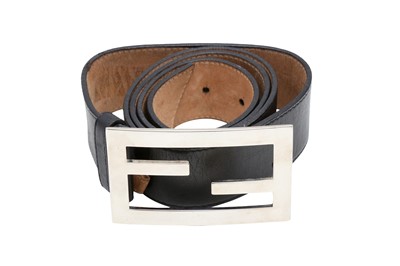 Lot 335 - Fendi Black FF Logo Buckle Belt - Size 95