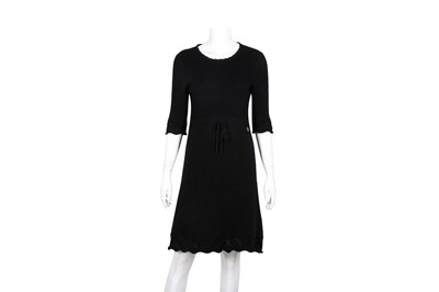 Lot 244 - Chanel Black Cashmere Textured Knit Dress - Size 36