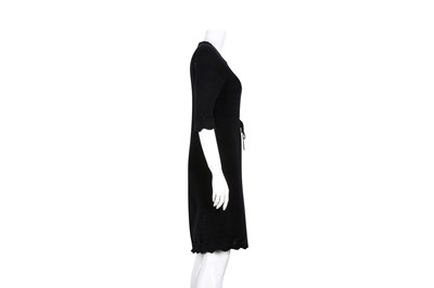 Lot 244 - Chanel Black Cashmere Textured Knit Dress - Size 36