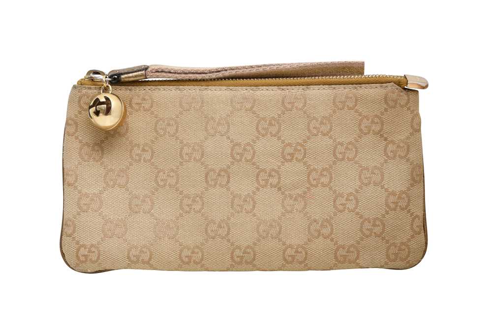 Lot 118 - Gucci Beige Monogram Flat Pouch