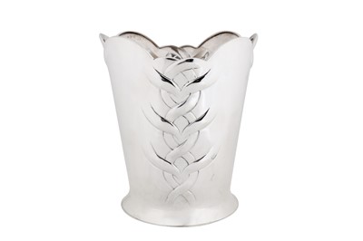 Lot A late 20th century Italian sterling silver wine cooler, Milan circa 1980 by Poli Mario