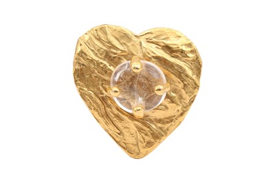 Lot 322 - Yves Saint Laurent Textured Heart Pin Brooch