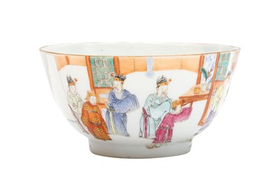 Lot 107 - A CHINESE FAMILLE-ROSE 'FIGURES AND POEM' BOWL