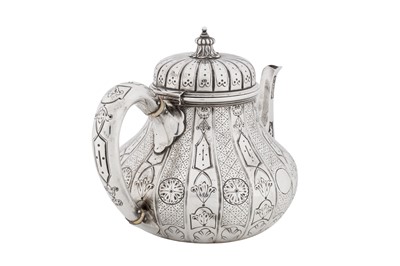 Lot 509 - A Victorian sterling silver teapot, London 1862 by William Wrangham Williams