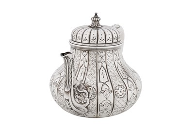 Lot 509 - A Victorian sterling silver teapot, London 1862 by William Wrangham Williams