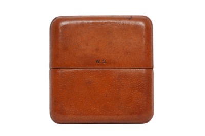 Lot 182 - A FINNIGANS OF MANCHESTER EXTRA LARGE TAN LEATHER CIGAR CASE