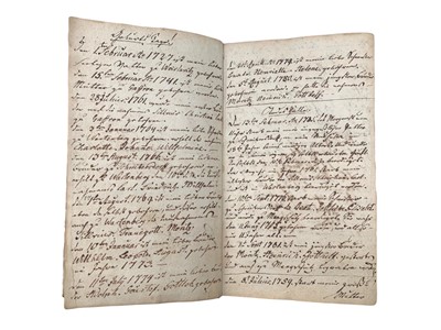 Lot 9 - c. 18th. - Manuscript notebook in German