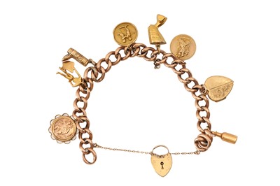 Lot 297 - A CHARM BRACELET