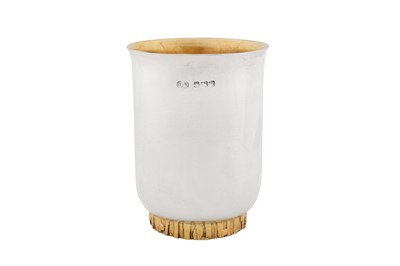 Lot An Elizabeth II modernist parcel gilt sterling silver beaker, London 1978 by Brian Asquith (1930-2008)