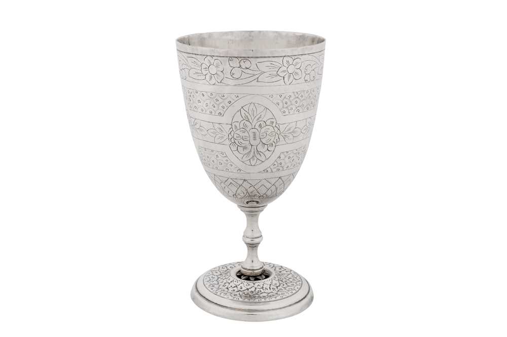Lot 288 - A late 19th century Egyptian silver goblet, Cairo circa 1890 by Markar Gulian