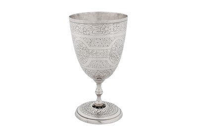 Lot 288 - A late 19th century Egyptian silver goblet, Cairo circa 1890 by Markar Gulian