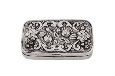 Lot 291 - A mid to late 19th century Ottoman Turkish silver snuff box, circa 1870, probably Tughra of Sultan Abdul Aziz (r.1861-76)