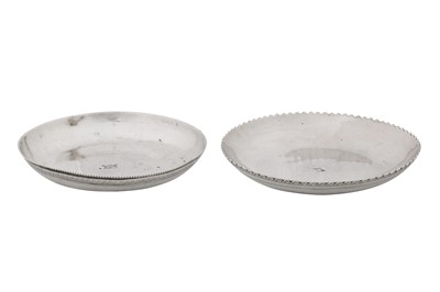 Lot 211 - An early 19th century Ottoman Turkish silver dish, circa 1835 Tughra of Mahmud II (r.1808-39)