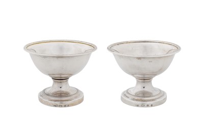 Lot 554 - A pair of George III Scottish provincial silver salts, Dundee circa 1800 by Edward Livingstone (active c. 1790-1824)