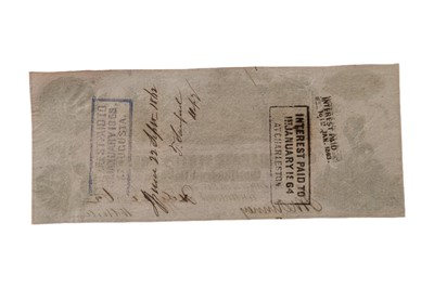 Lot 116 - CONFEDERATE STATES, 100 DOLLARS T39. THADDEUS SANDFORD ENDORSEMENT.