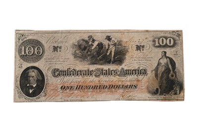 Lot 163 - CONFEDERATE STATES, 100 DOLLARS T41.