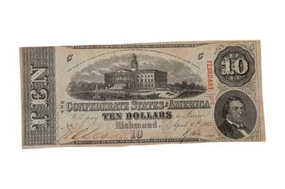 Lot 172 - CONFEDERATE STATES, 3X 10 DOLLARS T59.