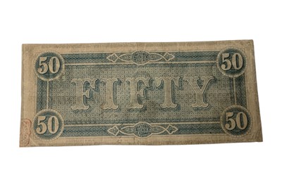 Lot 166 - CONFEDERATE STATES, 2X 50 DOLLARS T50, T66.