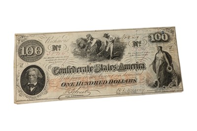 Lot 153 - CONFEDERATE STATES, 100 DOLLARS T41.