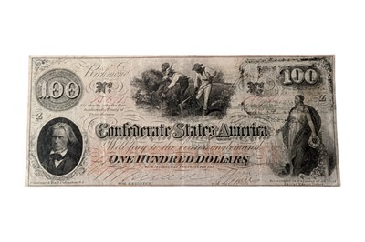 Lot 154 - CONFEDERATE STATES, 100 DOLLARS T41.