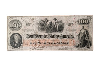 Lot 161 - CONFEDERATE STATES, 100 DOLLARS T41.