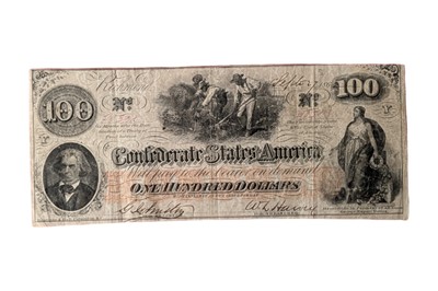 Lot 162 - CONFEDERATE STATES, 100 DOLLARS T41.