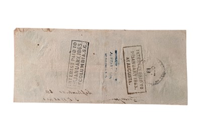 Lot 138 - CONFEDERATE STATES, 100 DOLLARS T40.