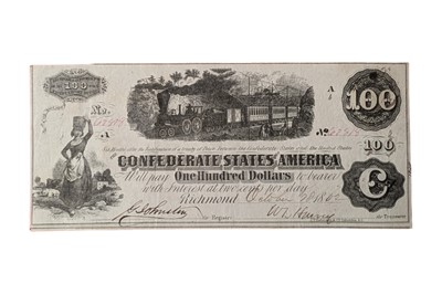 Lot 119 - CONFEDERATE STATES, 100 DOLLARS T39.