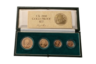 Lot 52 - ELIZABETH II (1952 - 2022), 1980 PROOF 4-COIN SOVEREIGN SET.