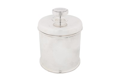Lot 406 - A mid-20th century American sterling silver biscuit box or cannister, New York circa 1960 by Tiffany and Co