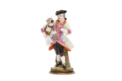 Lot 287 - A DRESDEN PORCELAIN PERFUME OR SCENT BOTTLE, 19TH CENTURY