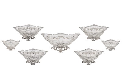 Lot 501 - A Victorian sterling silver dessert service, London 1891 by William Comyns