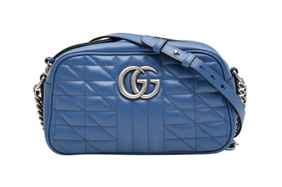 Lot 169 - Gucci Blue GG Marmont Small Shoulder Bag