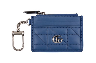 Lot 164 - Gucci Blue GG Marmont Keychain Wallet