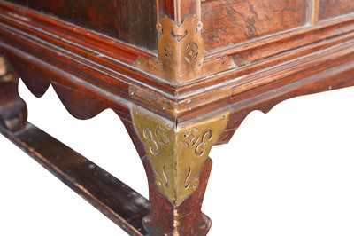 Lot 330 - A KOREAN ELM BRASS-MOUNTED THREE-TIER CABINET