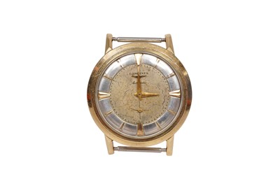 Lot 39 - A VINTAGE GOLD LONGINES WRISTWATCH