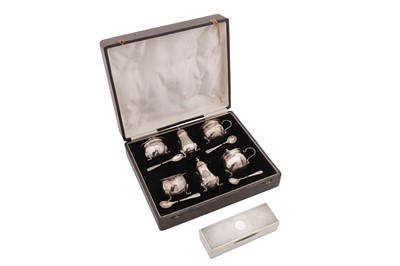 Lot 161 - A mid-early 20th century Indian silver cruet set, Delhi circa 1940 by Warner Brothers