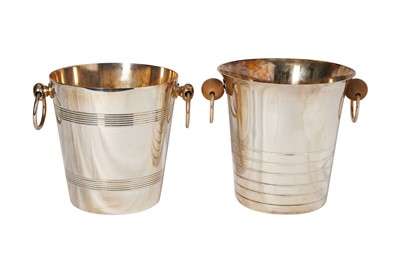 Lot 216 - TWO ART DECO SILVER PLATED ICE BUCKETS