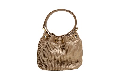 Lot 331 - Chanel Bronze CC Crossbody Bucket Bag