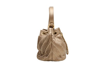 Lot 331 - Chanel Bronze CC Crossbody Bucket Bag