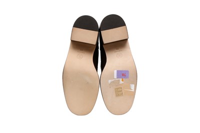 Lot 97 - Chanel Brown CC Open Lace Long Boot - Size 39