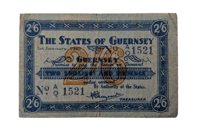 Lot 186 - GUERNSEY, 1942 2 SHILLINGS AND 6 PENCE.