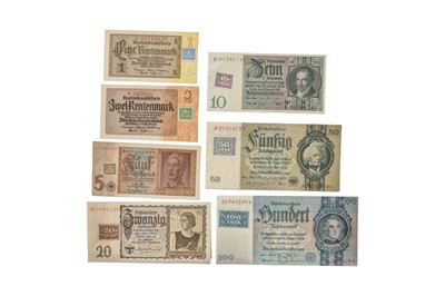 Lot 180 - GERMANY, DEMOCRATIC REPUBLIC, 7X 1948 CURRENCY REFORM BANKNOTES