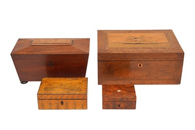 Lot 202 - A GROUP OF FOUR 19TH CENTURY BOXES